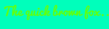 Image with Font Color 69FF00 and Background Color 00FFBB